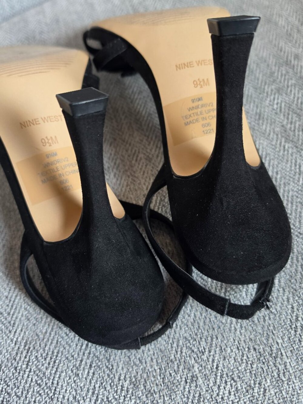 Nine West Idriv Slingback Heeled Sandals Black - Picture 8 of 8